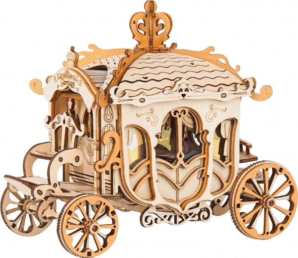 Rolife puzzle 3D din lemn – caleașcă clasică – 92 piese