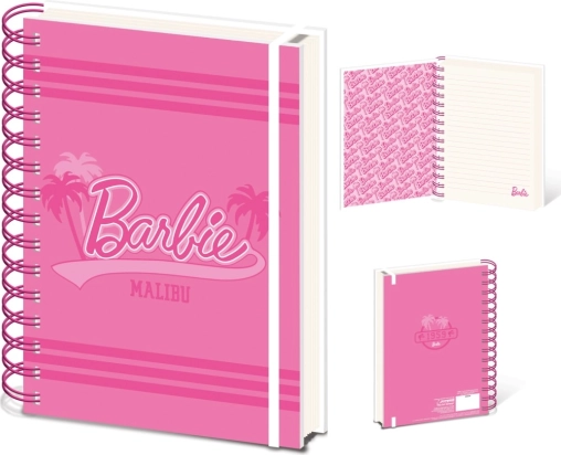 Bloc tip caiet cu inele A5 BARBIE (Malibu) – dictat