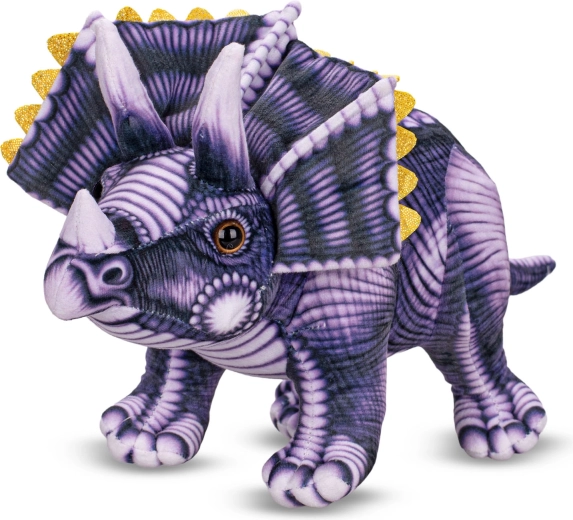Dinozaur din pluș Triceratops 35 cm – în picioare