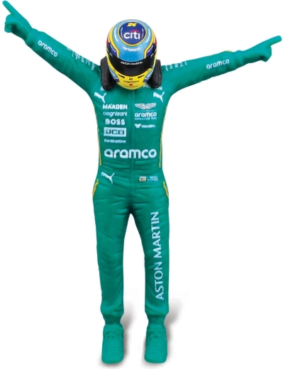 Figurină Fernando Alonso în poziție de campion
