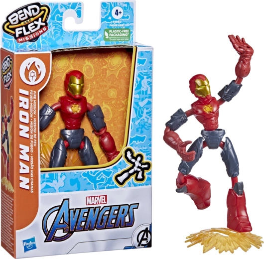 Figurină de acțiune flexibilă Avengers Bend and Flex 15 cm