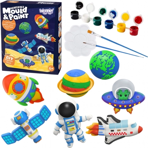 Set creativ Woopie cu mulaje și culori – figurine spațiale DIY