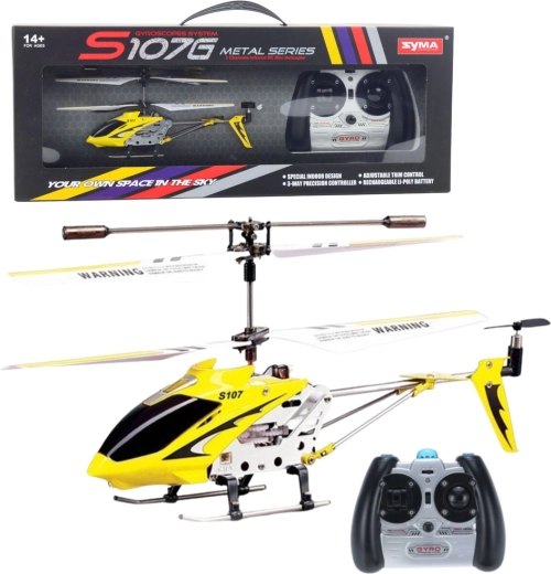 Elicopter controlat de la distanță Syma S107G cu giroscop, galben