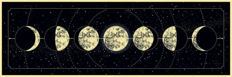 Puzzle panoramic Galaxy Fazele lunii 1000 piese