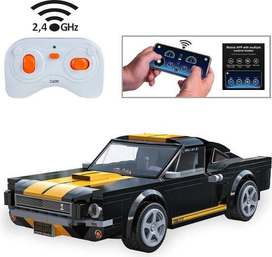 CaDA Shelby GT350 H set de construcție cu control RC 1:20, negru