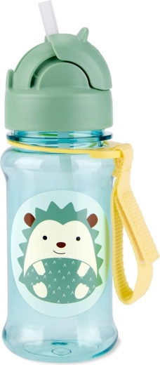 Skip Hop Zoo sticlă din Tritan cu pai Arici 355 ml
