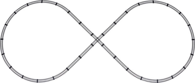 Traseu ușor de asamblat în formă de opt