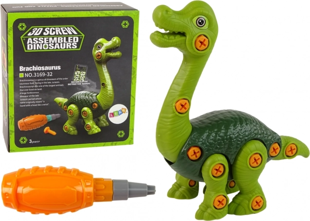 Dinozaur Brachiosaurus verde asamblabil