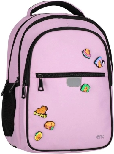 Rucsac școlar roz capibara 24 l