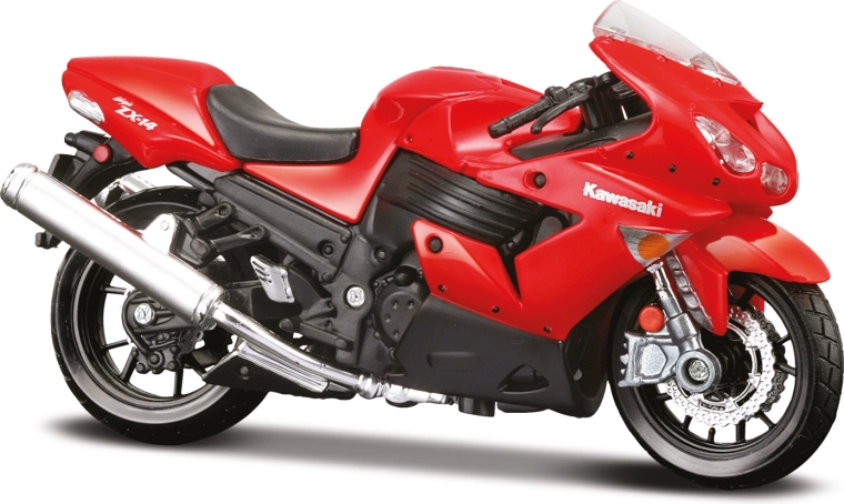 Motocicletă Maisto Kawasaki Ninja ZX-14R roșie 1:18