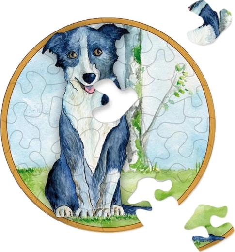 Puzzle rotunde CURIOSI Picoli – câine, 33 piese