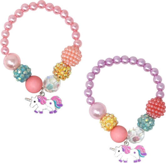 Brățară Pink Poppy cu unicorn