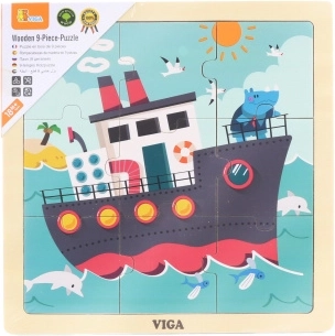 Puzzle din lemn barcă 9 piese Viga