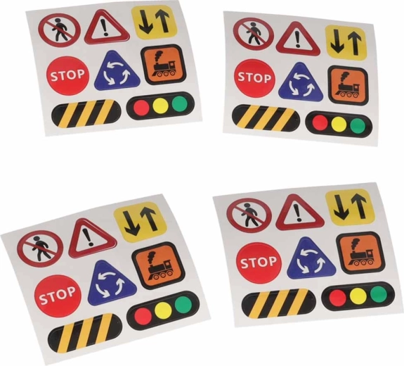 Indicatoare rutiere și autocolante pentru joacă realistă
