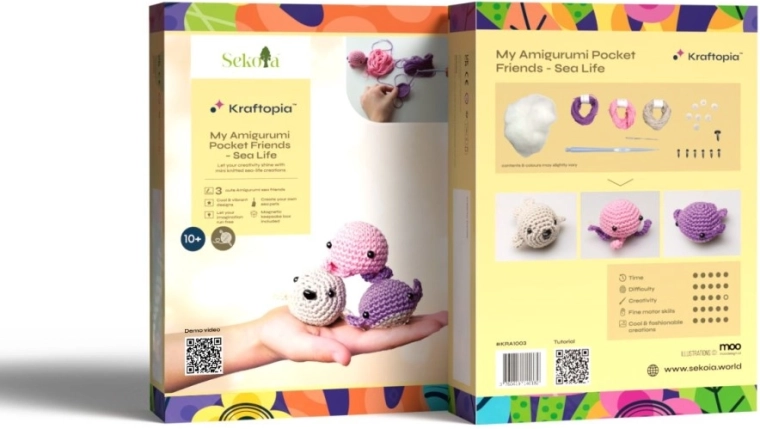Sekoia Kraftopia set de croșetat amigurumi – animale marine