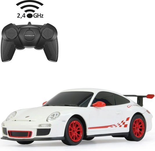 Mașină Porsche 911 GT3 RS cu telecomandă, scară 1:24, albă