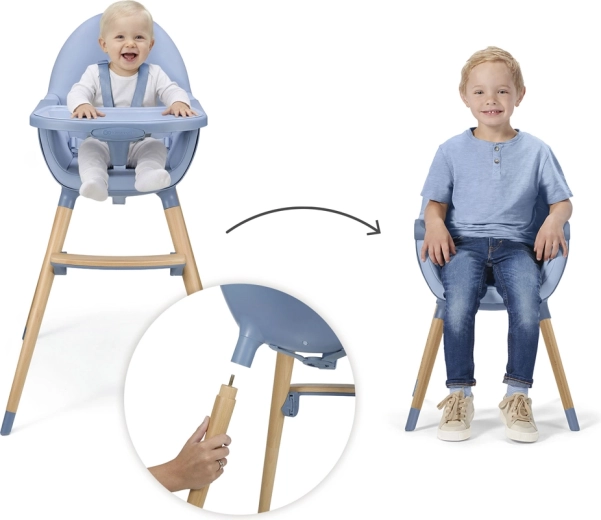2 în 1: scaun înalt și scaun jos în câteva clipe