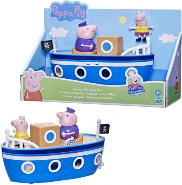 Peppa Pig – vasul cu aburi al bunicului, jucărie bărcuță cu figurine