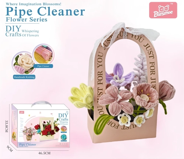 Set DIY creativ pentru realizarea unui buchet de flori pentru copii