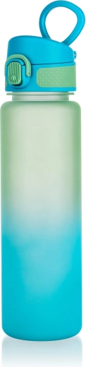 Sticlă sport pentru apă 750 ml albastru‑verde