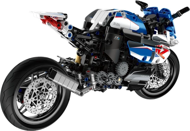 Motocicletă sport detaliată, cu aspect mecanic