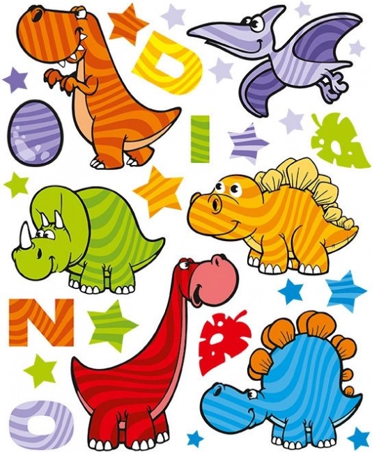 Abțibilduri Colorate cu Dinozauri