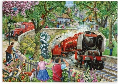 Puzzle Trenul de dimineață, 500 de piese mari