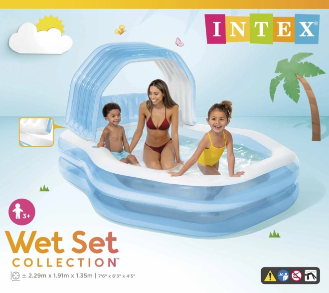 Piscină familială gonflabilă cu acoperiș