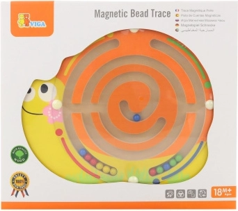 Labirint magnetic din lemn melc