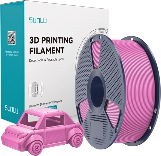 Filament Sunlu PETG cu finisaj de suprafață roz