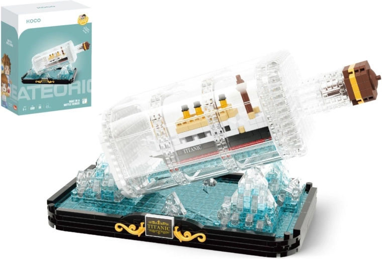 Set de construcție KOCO Titanic în sticlă – 918 piese
