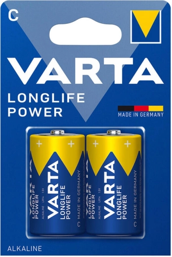 Baterii alcaline C (LR14) Varta Longlife Power, 2 buc.