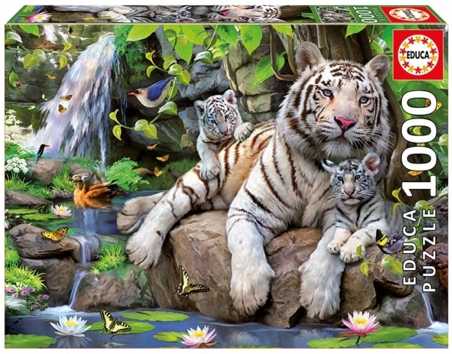 Puzzle Tigri Albi 1000 buc