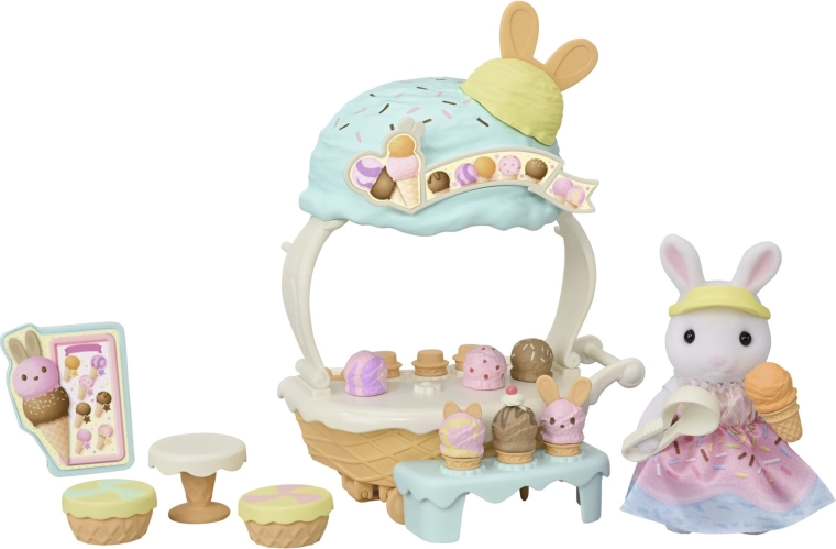 Chioșc de înghețată Sylvanian Families cu figurină