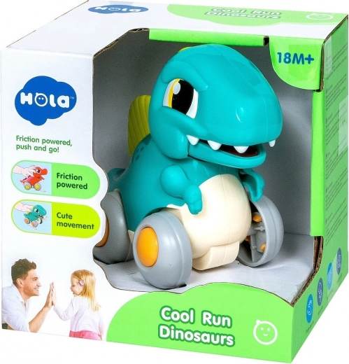 Dinozaur interactiv cu mecanism inerțial – turcoaz