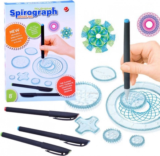 Spirograf – set educațional creativ pentru desenarea spiralelor