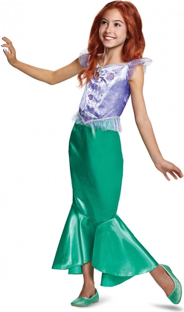 Costum Prințesa Ariel pentru copii 4-6 ani