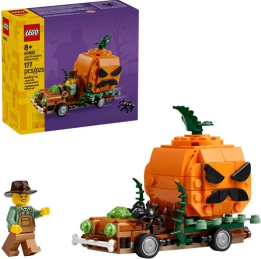 Lego Iconic pickup cu dovleac pentru Halloween