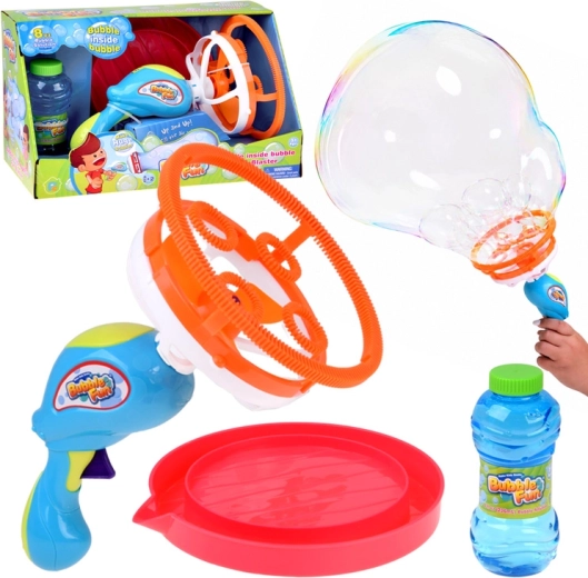 Pistol pentru baloane de săpun Bubble Fun „bulă în bulă” cu soluție 236 ml - 1 bucată