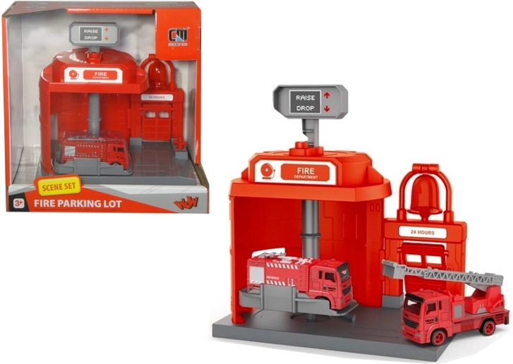 Stație de pompieri cu mașinuță pe carusel