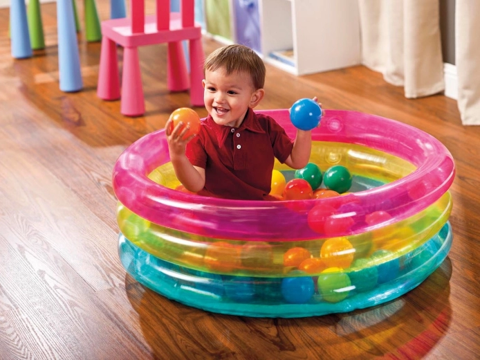 50 de bile colorate pentru joacă senzorială