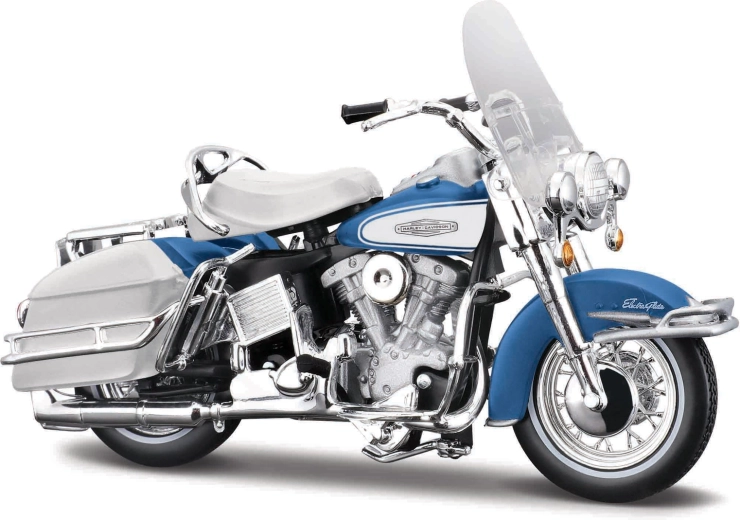 Maisto Harley-Davidson 1966 FLH Electra Glide albastru-alb 1:18