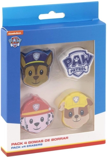 Set de radiere Patrula Cățelușilor (Paw Patrol) 4 buc.