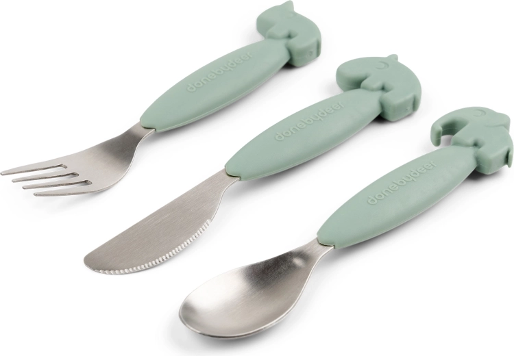 Done by Deer set de tacâmuri Easy-grip Deer friends verde