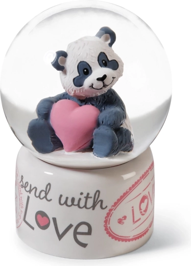 Adorabila panda Love cu inimă roz