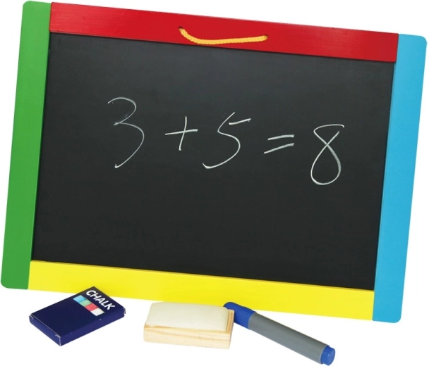 Tablă dublă suspendată BABU pentru cretă și markere