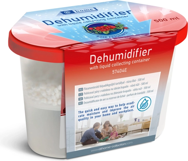 Absorbant de umiditate cu recipient pentru lichid, cu parfum de trandafir, 500 ml