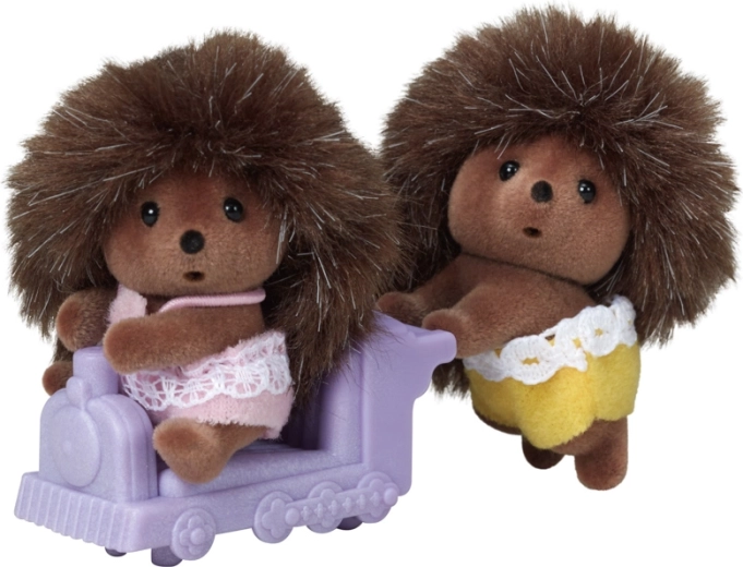 Sylvanian Families gemeni arici cu locomotivă
