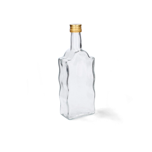 Sticlă de sticlă Fala 200 ml cu capac filetat