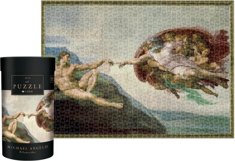 Puzzle Crearea lui Adam 1000 de piese – artă INTERDRUK